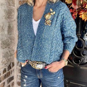 Cabi Fall 21 Astral Cardigan Size Medium Womens Open Front 4095 M